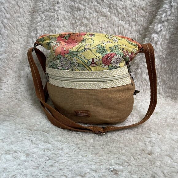 Sakroots Artist Circle Soft Bucket bag- Sunlight Lilac Flower floral print . - Picture 6 of 16